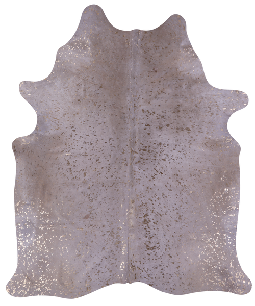 Gold Metallic Natural Cowhide Rug - XX-Large 8'2