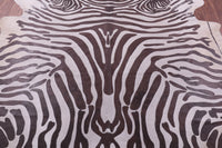 Thumbnail for Zebra Animal Print Natural Cowhide Rug - XX-Large 8'6