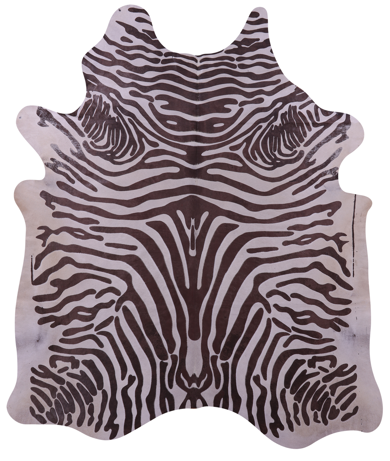 Zebra Animal Print Natural Cowhide Rug - XX-Large 8'6"H x 7'1"W