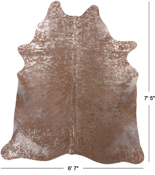 Gold Metallic Natural Cowhide Rug - X-Large 7'5