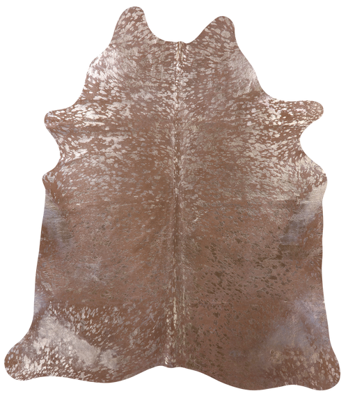 Gold Metallic Natural Cowhide Rug - X-Large 7'5