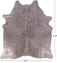 Thumbnail for Gold Metallic Natural Cowhide Rug - X-Large 7'2