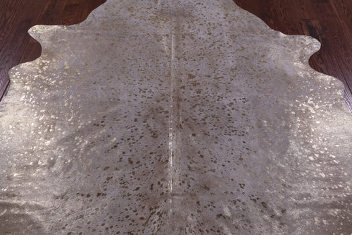 Gold Metallic Natural Cowhide Rug - X-Large 7'2