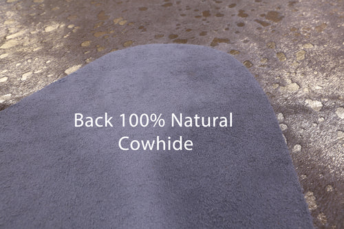 Gold Metallic Natural Cowhide Rug - X-Large 7'2