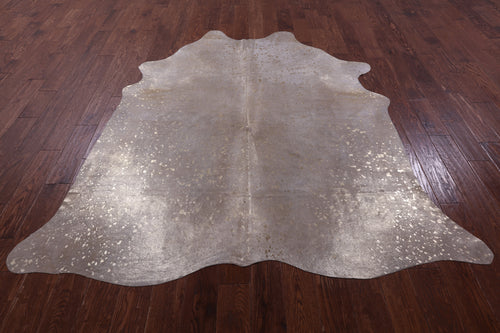 Gold Metallic Natural Cowhide Rug - X-Large 7'4