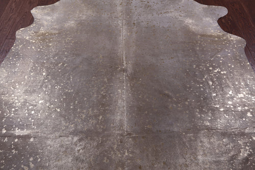 Gold Metallic Natural Cowhide Rug - X-Large 7'4