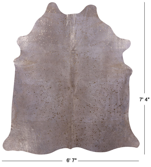 Gold Metallic Natural Cowhide Rug - X-Large 7'4