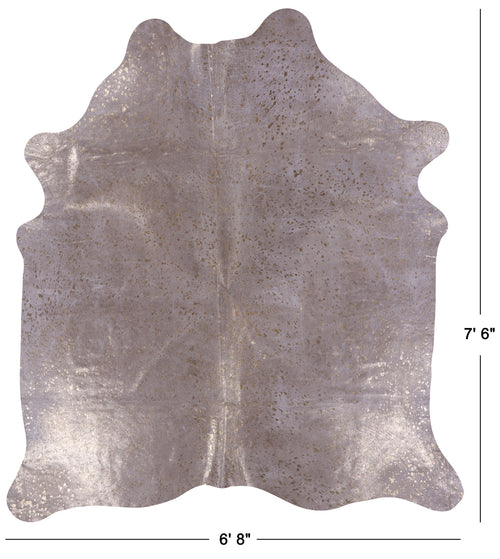 Gold Metallic Natural Cowhide Rug - X-Large 7'6