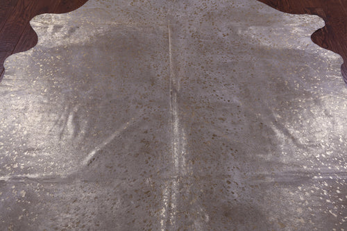 Gold Metallic Natural Cowhide Rug - X-Large 7'6