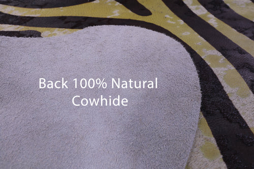 Zebra Animal Print Natural Dyed Cowhide Rug - X-Large 7'6