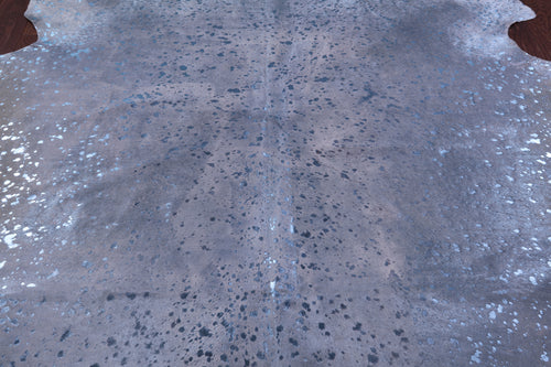 Blue Metallic Natural Cowhide Rug - X-Large 7'6