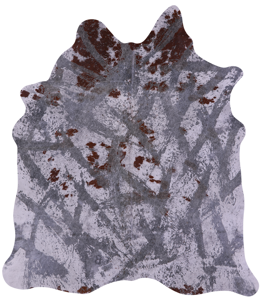 Printed Natural Cowhide Rug - X-Large 7'4"H x 6'7"W