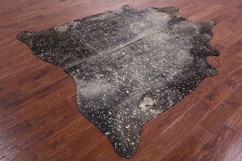 Gold Metallic Natural Cowhide Rug - X-Large 7'7