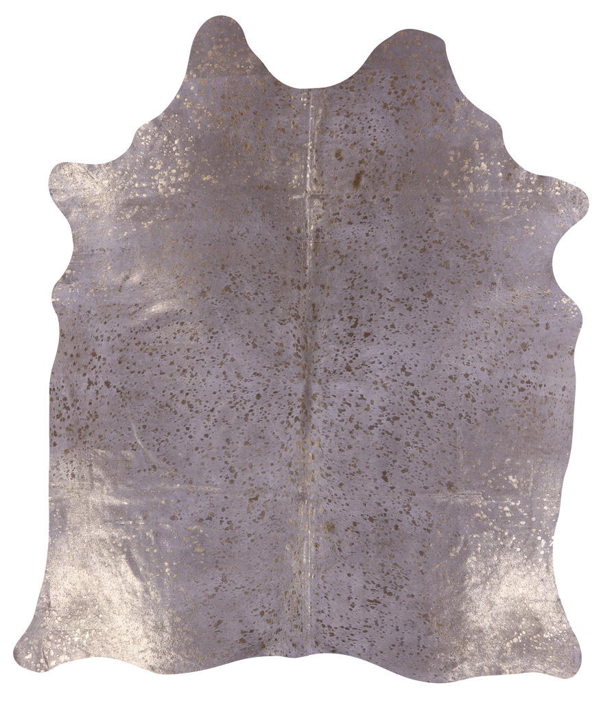 Gold Metallic Natural Cowhide Rug - XX-Large 8'0"H x 6'9"W