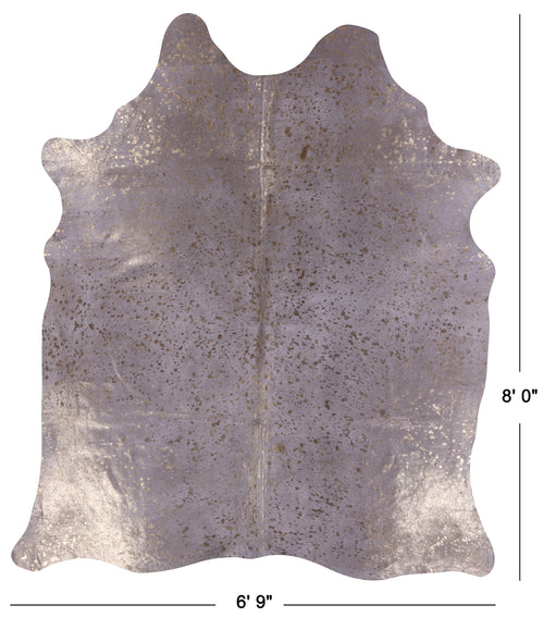 Gold Metallic Natural Cowhide Rug - XX-Large 8'0