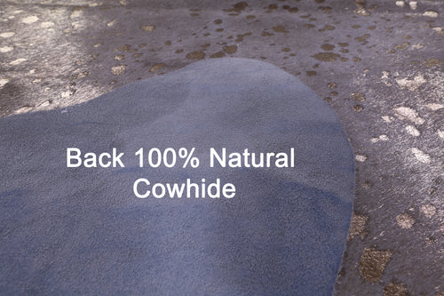 Gold Metallic Natural Cowhide Rug - XX-Large 8'0