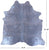 Blue Metallic Natural Cowhide Rug - Large 6'10"H x 6'9"W