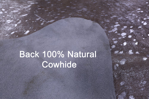 Silver Metallic Natural Cowhide Rug - XX-Large 7'10