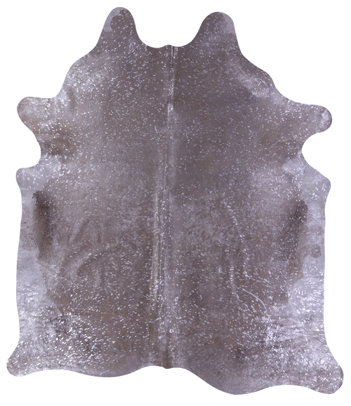 Silver Metallic Natural Cowhide Rug - XX-Large 7'10