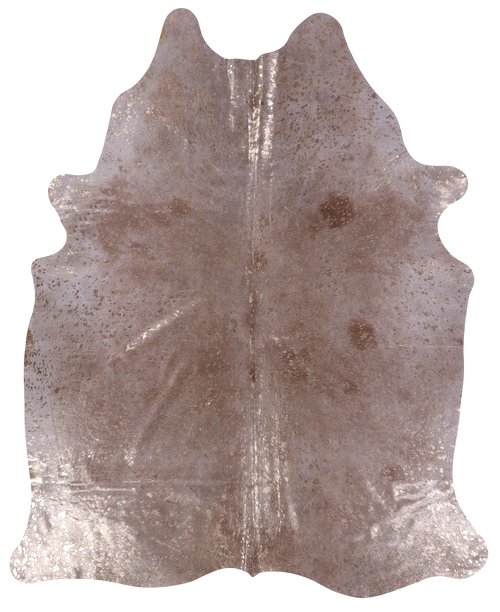 Gold Metallic Natural Cowhide Rug - X-Large 7'5