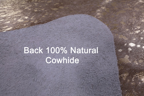 Gold Metallic Natural Cowhide Rug - X-Large 7'5