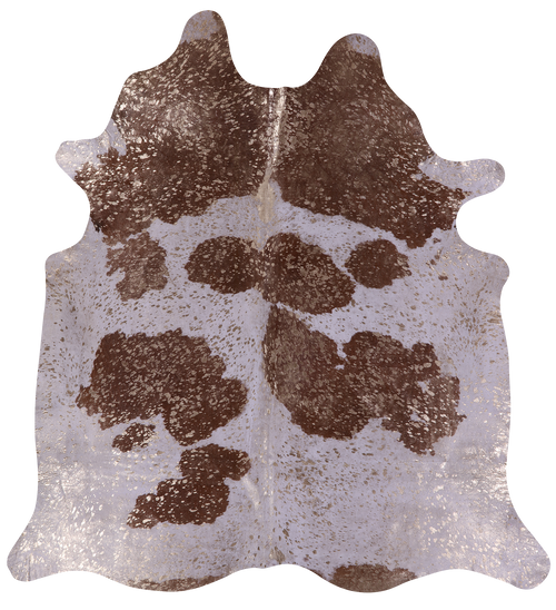 Gold Metallic Natural Cowhide Rug - X-Large 7'6