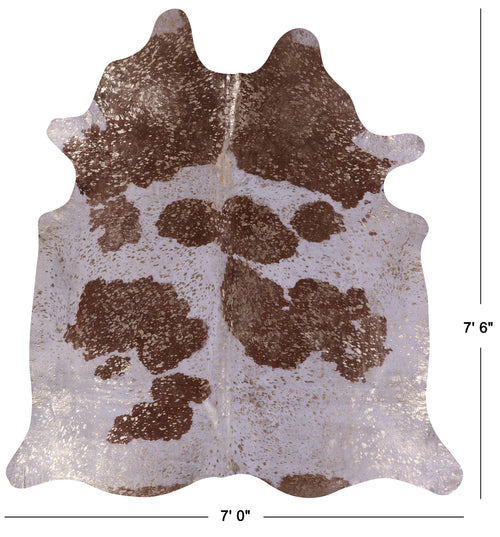 Gold Metallic Natural Cowhide Rug - X-Large 7'6