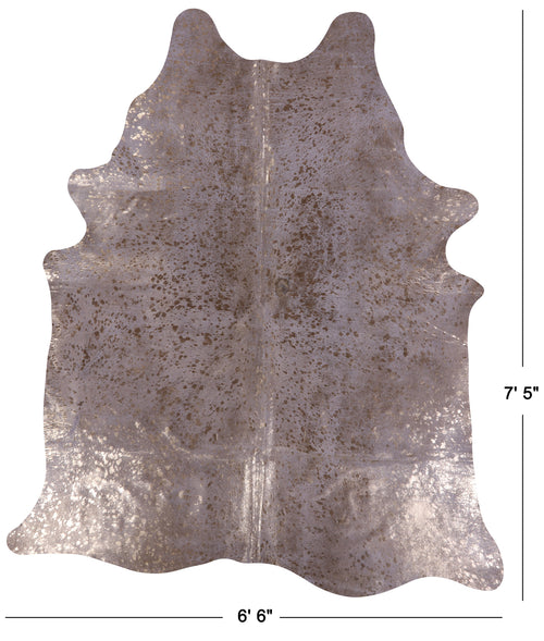 Gold Metallic Natural Cowhide Rug - X-Large 7'5