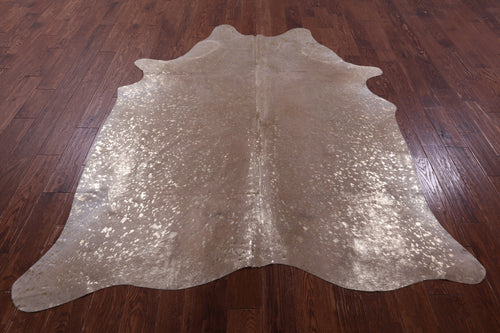 Gold Metallic Natural Cowhide Rug - X-Large 7'6