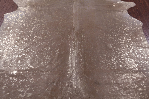 Gold Metallic Natural Cowhide Rug - X-Large 7'6