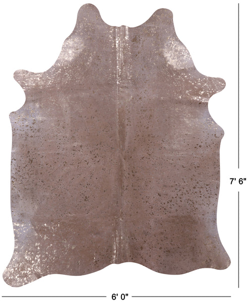 Gold Metallic Natural Cowhide Rug - X-Large 7'6