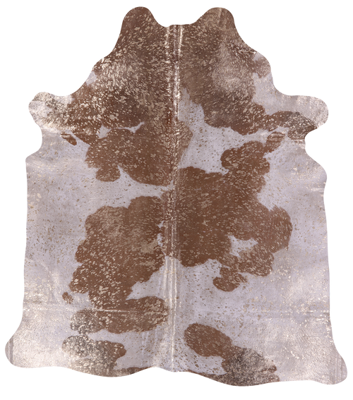 Gold Metallic Natural Cowhide Rug - XX-Large 7'8