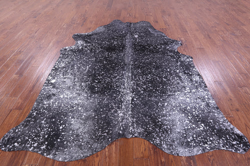 Silver Metallic Natural Cowhide Rug - XX-Large 8'8