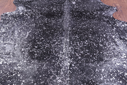 Silver Metallic Natural Cowhide Rug - XX-Large 8'8