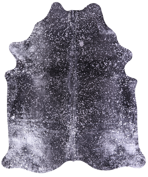 Silver Metallic Natural Cowhide Rug - XX-Large 8'8