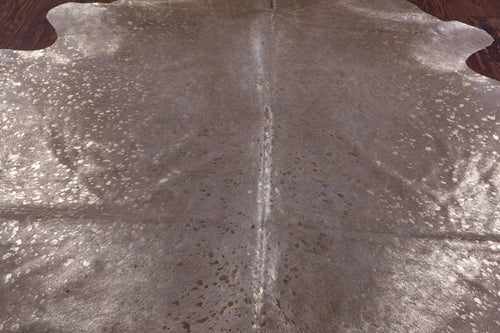 Gold Metallic Natural Cowhide Rug - X-Large 7'3