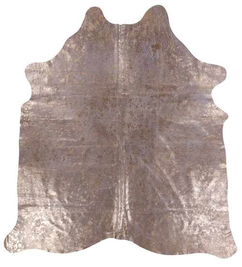 Gold Metallic Natural Cowhide Rug - X-Large 7'6