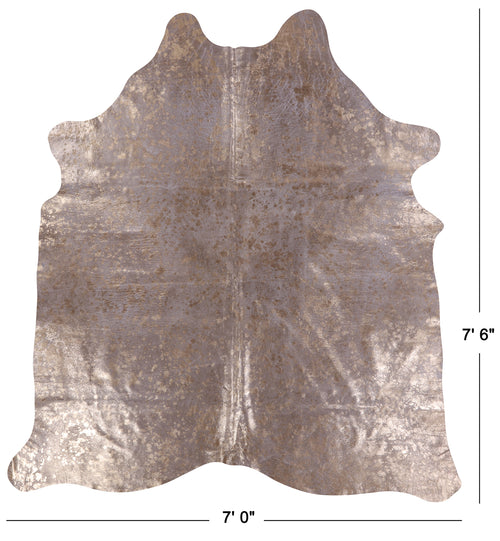 Gold Metallic Natural Cowhide Rug - X-Large 7'6