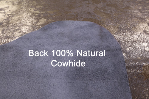 Gold Metallic Natural Cowhide Rug - X-Large 7'6