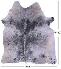 Thumbnail for Black Salt & Pepper Natural Cowhide Rug - Large 6' 10