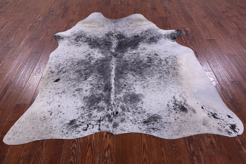 Black Salt & Pepper Natural Cowhide Rug - Large 6' 10