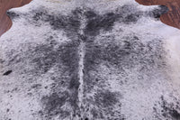 Thumbnail for Black Salt & Pepper Natural Cowhide Rug - Large 6' 10