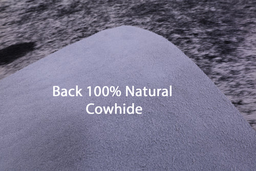 Black Salt & Pepper Natural Cowhide Rug - Large 6' 10