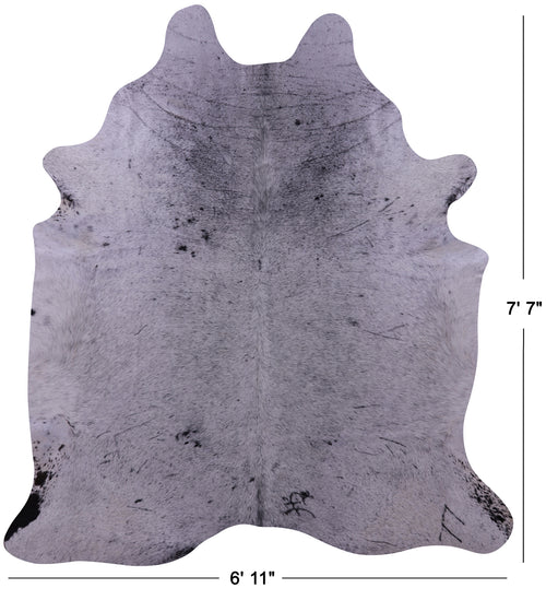 Black Salt & Pepper Natural Cowhide Rug - X-Large 7' 7