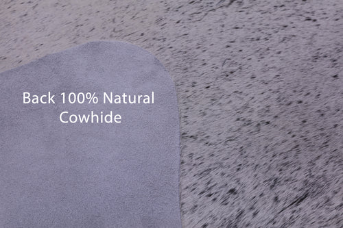 Black Salt & Pepper Natural Cowhide Rug - XX-Large 7' 10