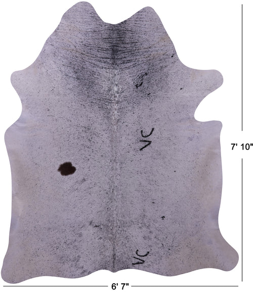 Black Salt & Pepper Natural Cowhide Rug - XX-Large 7' 10
