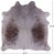 Brown Salt & Pepper Natural Cowhide Rug - Large 6' 4"H x 6' 4"W