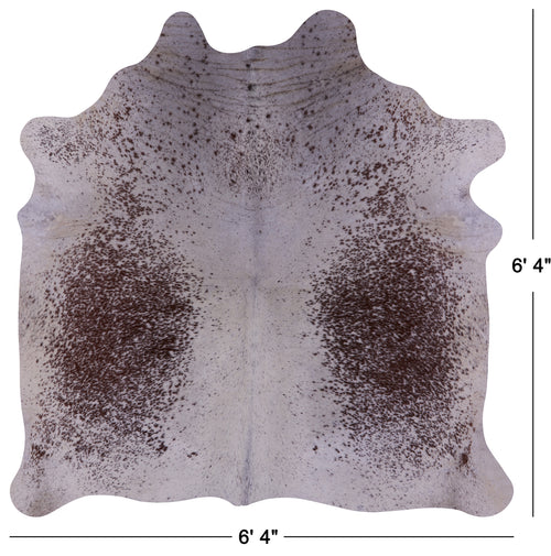 Brown Salt & Pepper Natural Cowhide Rug - Large 6' 4