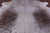 Brown Salt & Pepper Natural Cowhide Rug - Large 6' 4"H x 6' 4"W