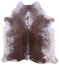 Thumbnail for Brown Salt & Pepper Natural Cowhide Rug - Large 6' 10